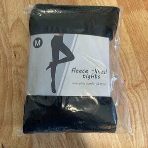 NWT Black Fleece Lined Tights Size M